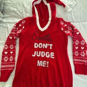 Red Santa Hooded Sweater